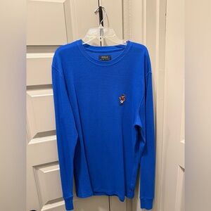Polo by Ralph Lauren Men's Vibrant Blue Long Sleeve Tee